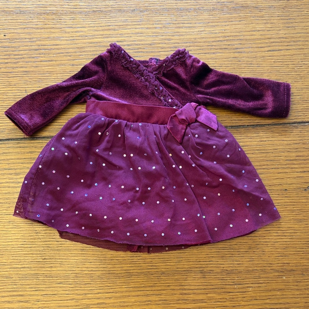 American Girl Sparkly Plum Dress